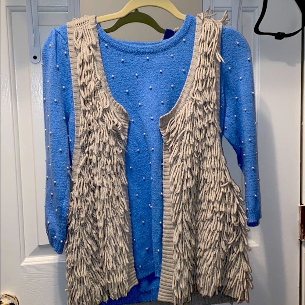 Iro Hagane grey shag vest